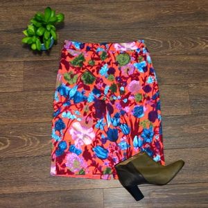 J Crew the Pencil floral skirt